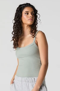 Ribbed Scoop Neck Bodysuit