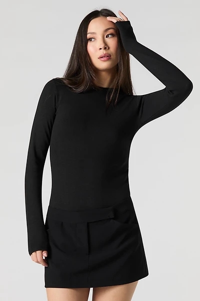 High Neck Long Sleeve Bodysuit