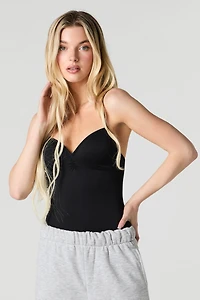 Maillot sans couture avec bonnets intégrés et encolure en coeur