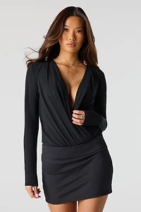 Contour Surplice Long Sleeve Bodysuit