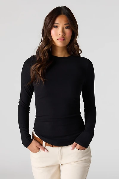 Ribbed Long Sleeve Top
