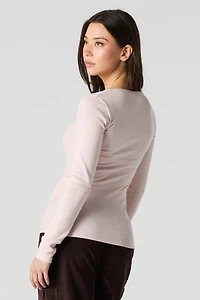 Square Neck Long Sleeve Top
