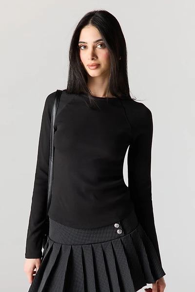 Ribbed Long Sleeve Top