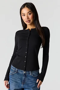 Button-Up Long Sleeve Top