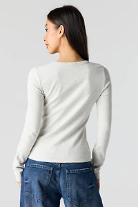Button-Up Long Sleeve Top