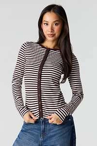 Button-Up Long Sleeve Top