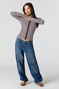 Button-Up Long Sleeve Top