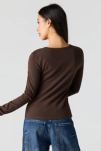 Button-Up Long Sleeve Top