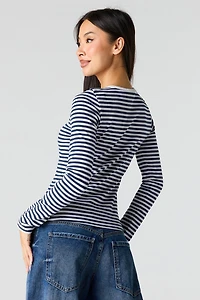 Button-Up Long Sleeve Top