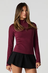 Mock Neck Long Sleeve Top