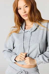 Fleece Cropped Hoodie