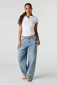 Stretch High Rise Barrel Medium Jean