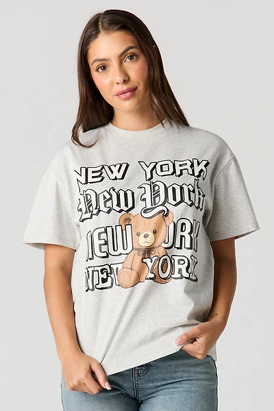 Teddy Bear Graphic Boyfriend T-Shirt