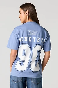 T-shirt de coupe garçonne à imprimé LA