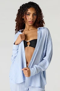 Flowy Oversized Button-Up Top