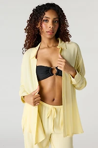 Flowy Oversized Button-Up Top