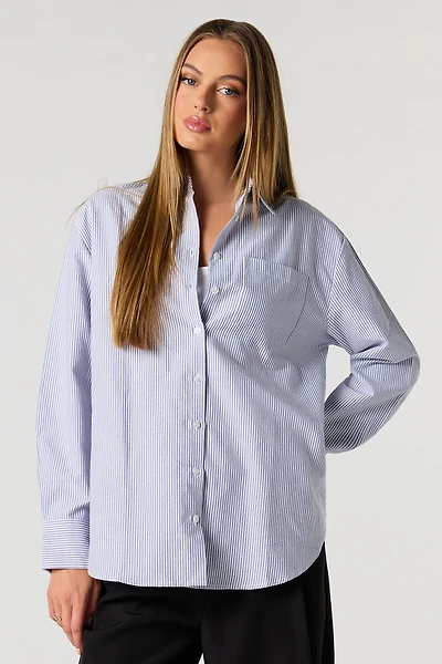 Oversized Button-Up Collared Top