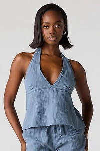 Textured Halter Top