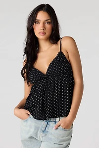 Printed Babydoll Tank