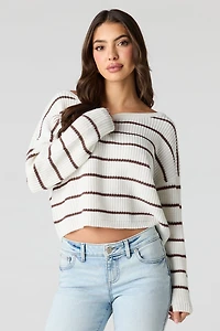 Striped Boat Neck Sweater