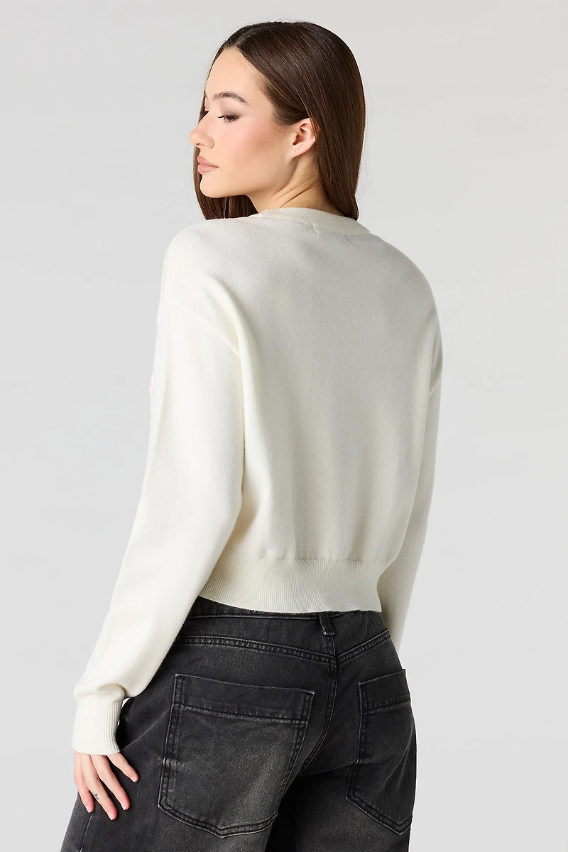 Chandail en tricot Valentine pelucheux