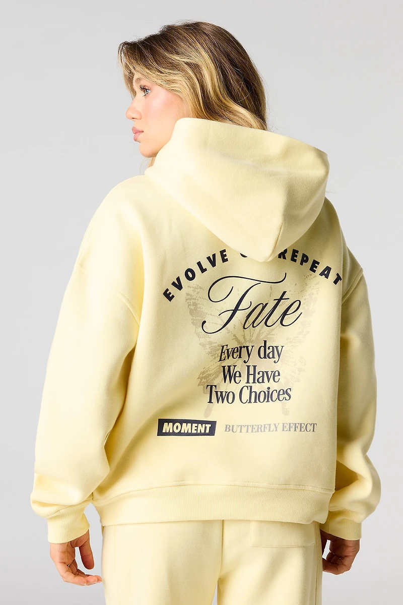 Haut carré à capuchon en molleton avec imprimé Evolve HD