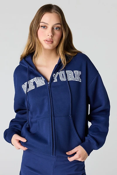 Haut carré à capuchon imprimé avec glissière