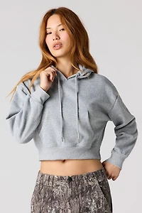 Fleece Cropped Hoodie