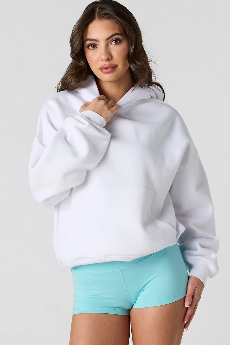 Haut carré à capuchon en molleton de luxe