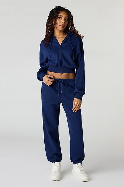 Jogger en molleton à taille basse