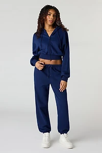 Jogger en molleton à taille basse