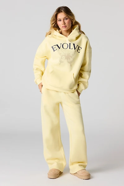 Evolve HD Print Wide Leg Fleece Sweatpant