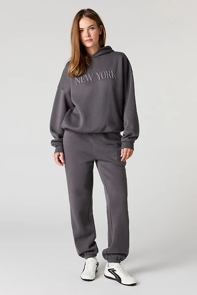 NY Puff Print Fleece Jogger