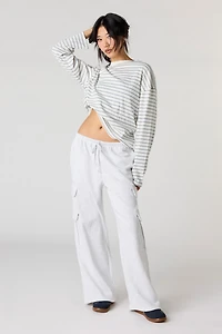 Fleece Low Rise Baggy Cargo Sweatpant