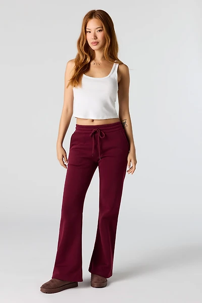 Pantalon d'entraînement à jambe semi-évasée en molleton
