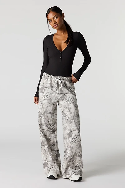 Pantalon en molleton ultra luxe baggy à taille coulissante