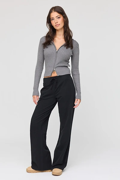 French Terry Wide Leg Sweatpant