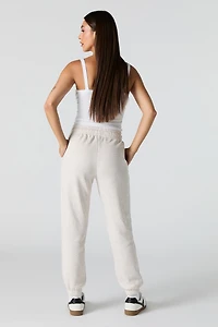 High Rise Solid Fleece Jogger
