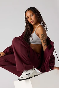 Wide Leg Cargo Fleece Sweatpant