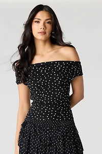 Ruched Off Shoulder Top