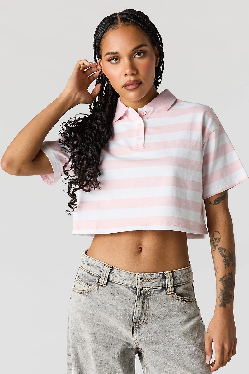 Luxe Heavy Cotton Striped Polo