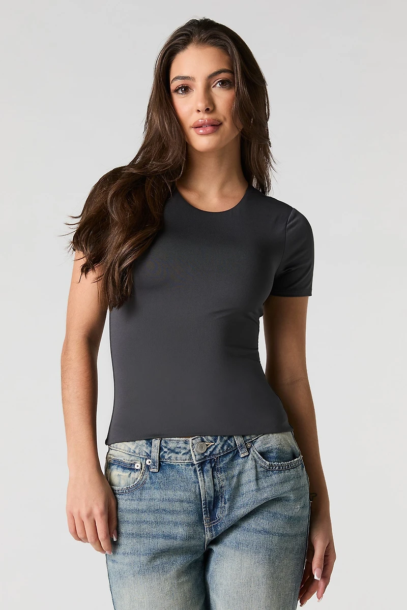 Contour Round Neck Short Sleeve Top
