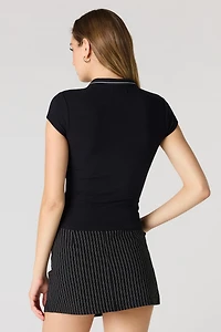 Ribbed Collared T-Shirt