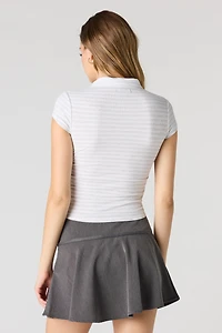 Ribbed Collared T-Shirt