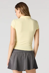 Ribbed Collared T-Shirt