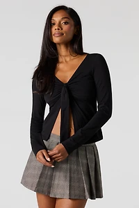 Contour Cinched Flyaway Long Sleeve Top