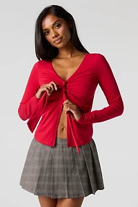 Contour Cinched Flyaway Long Sleeve Top