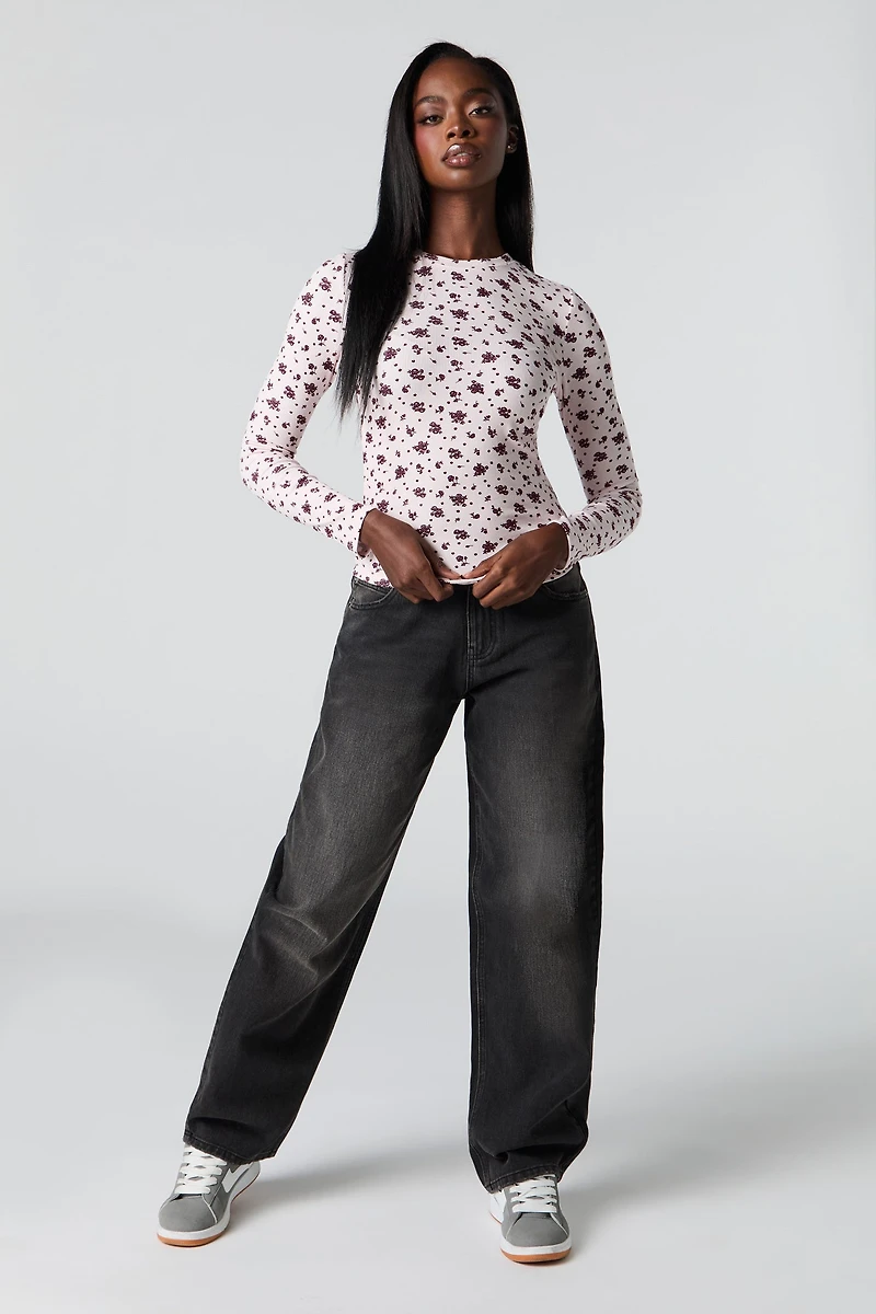 Low Rise Barrel Jean