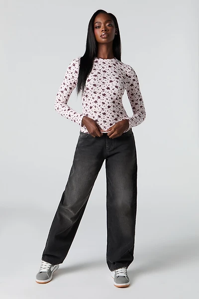 Low Rise Barrel Jean