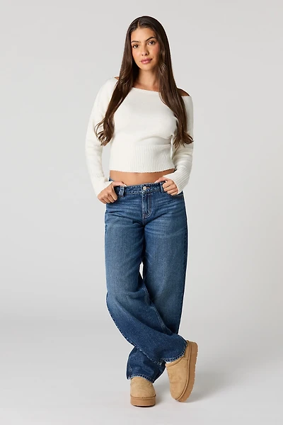 Low Rise Barrel Jean
